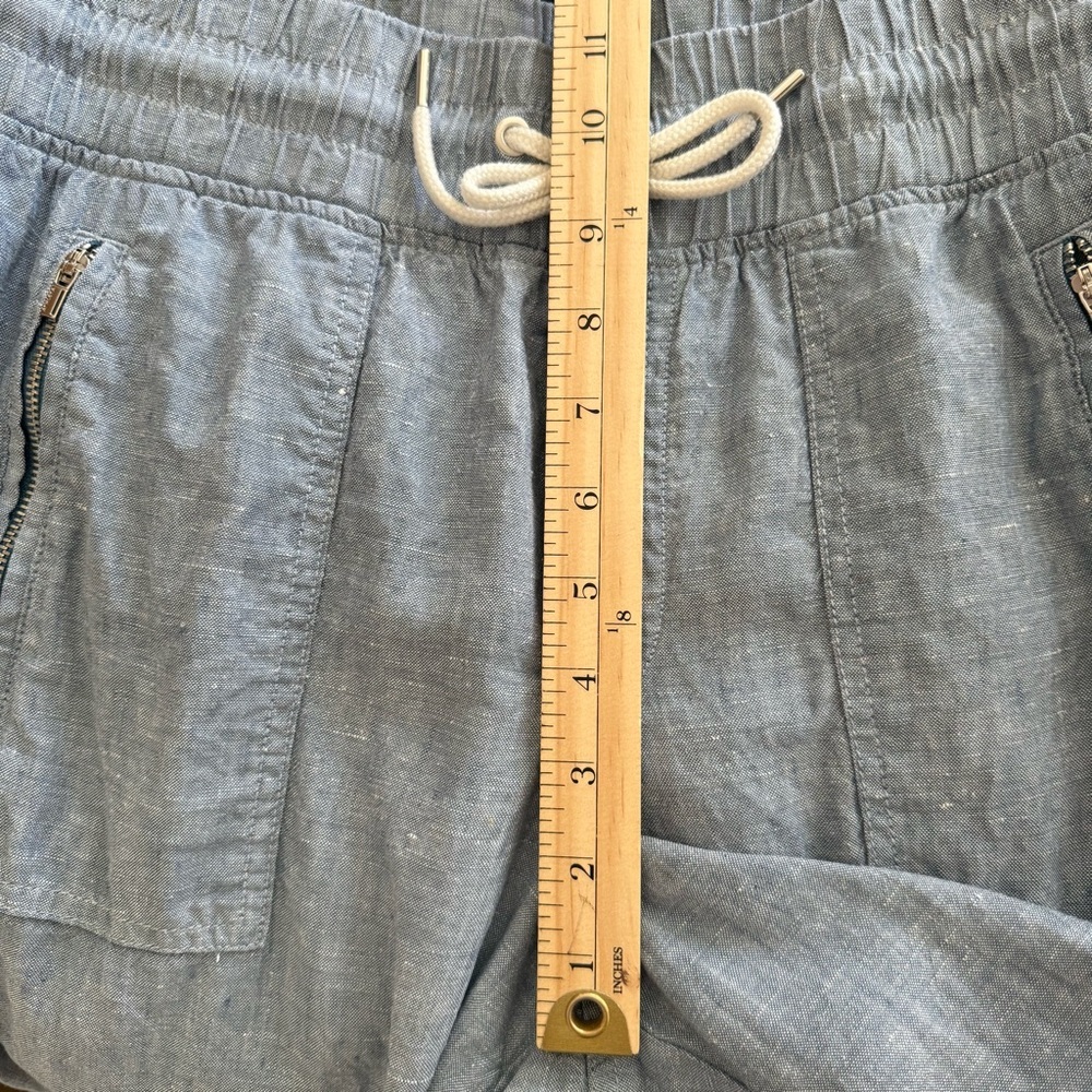 Athleta Cabo Linen Jogger size 8 chambray beach summer - Picture 8 of 9